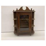 Wooden Wall Hanging Display Cabinet with Glass Door