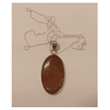 Gemstone Pendant with 18 in. Sterling Chain
