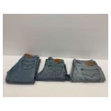 Three Pairs of Levi Strauss and Company 505 Jeans