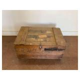 Wooden Shipping Box with Railway Express Agency Label