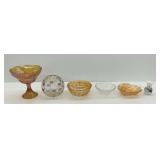 Glassware Including Bowls and Vases