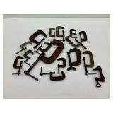 Group of Various C-Clamps