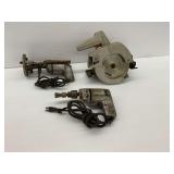 Three Power Tools Including Speedway Drill and Black and Decker Circular Saw