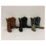 Three Pairs of Tony Lama Cowboy Boots