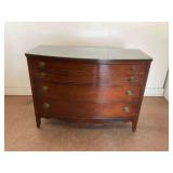 Dixie Bow Front Dresser with Glass Top...see description