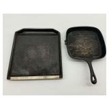 Range Griddle Plate and Cast Iron Grill Pan