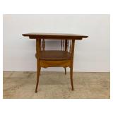 Wooden Side Table with Lower Shelf