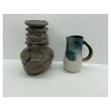 Pottery Vase and Pitcher