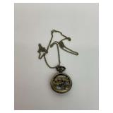 Bronze Colored Pig & Piglets Themed Metal Pocket Watch