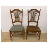 Two Wooden Spindle Back Chairs