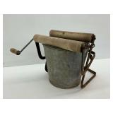 Vintage Metal Mop Bucket with Wringer