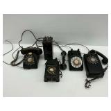 Black Rotary Telephones and Electrical Box