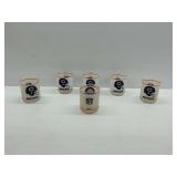 Set of Six Chicago Bears NFL Glasses