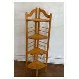 Wooden Corner Shelf Unit