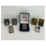 Vintage Lighters Including Zippo and Colibri