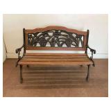 Iron and Wooden Garden Bench...see description