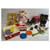 Toys Including Ace Hardware Tractor and Trailer, Fisher Price Record Player, and More