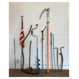Various Yard Tools, American Flag and More