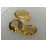 Three Citrine Semi-precious Gemstones....2.80 carats