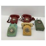 5 Rotary Dial Telephones