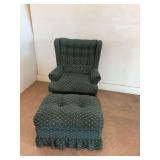Wingback Swivel Rocker Chair and Ottoman by Best Craft Furniture