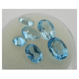 Faceted Aquamarine Light Blue Gemstones....5.85 carats