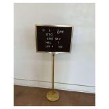 D and B Changeable Letter Board on Stand