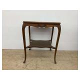 Wooden Lamp Table with Lower Shelf