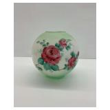 Rose Painted Glass Lamp Shade