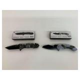 Two Folding Knives with Boxes