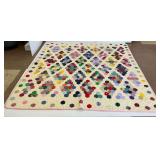 Hand Sewn Patchwork Quilt with Geometric Design