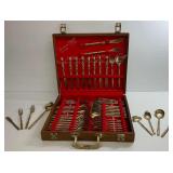 MCM Thai 54-Piece Bronze Flatware Set with Wooden Case