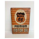 Phillips 66 Premium Motor Oil Metal Sign … 8 x 12 in.