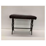 Wrought Iron Base Radio Bench