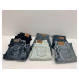 Six Pairs of Ladies' Size Levi Strauss Denim Jeans