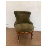 Upholstered Chair with Wooden Legs...see description and photos