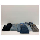Eleven Pairs of Jeans Including Levi Strauss, Chic, Express, and More