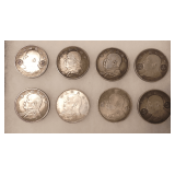 Eight Chinese Coins Featuring Sun Yat-Sen
