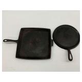 Two Cast Iron Griddles