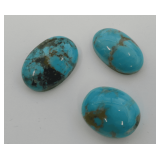 Three Patagonia Arizona Turquoise Gemstones....23.65 carats