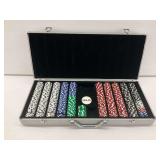 Poker Chip Set with Case, incomplete
