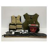 Two Trail Cameras, Two Vests, and Coleman Cooler