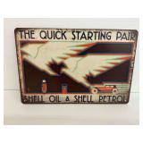 Shell Oil & Shell Petrol Metal Sign … 8 x 12 in.