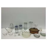 Glassware Group Including Jars, Bowls, and Cookware