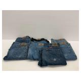 Seven Pairs of Wrangler Men's Size Jeans … Sizes 36 to 40