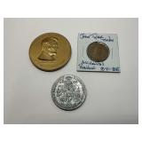 Three Presidential Related Medals Including Lincoln and Tyler