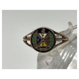 10k Gold Enamel Knights of-Pythias Ring