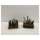 Drill Bit Group with Wooden Holders