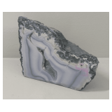 Agate Specimen with Gray and Green Accents