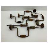 Brace Drills with Wooden Handles